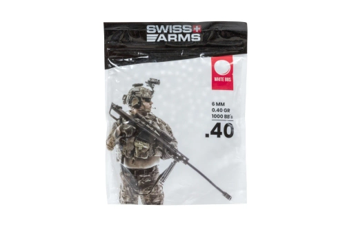 Swiss Arms kuličky 0,40g 1000 ks Bílé 