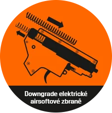 DOWNGRADE ELEKTRICKÉ AIRSOFTOVÉ ZBRANĚ