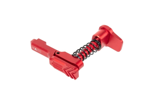 Aluminium Maxx Model Advanced type A magazine release for MTW M4 replicas Red