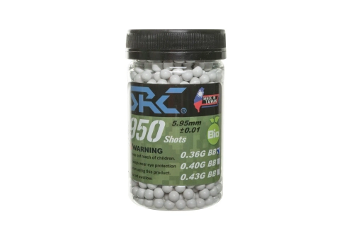 SRC BIO balls 0.36g bottle 950 pcs White