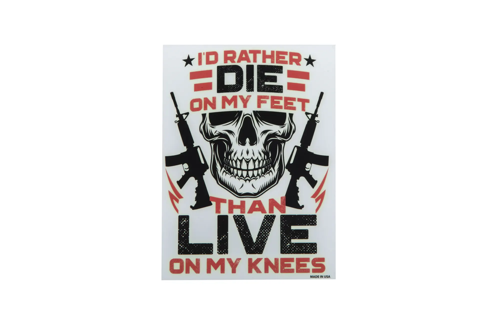 Aimant rectangulaire - I'DATHER DIE ON MY FEET