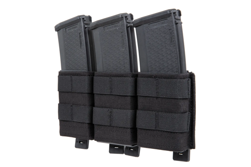 Wosport triple rifle chargeur pouch Black