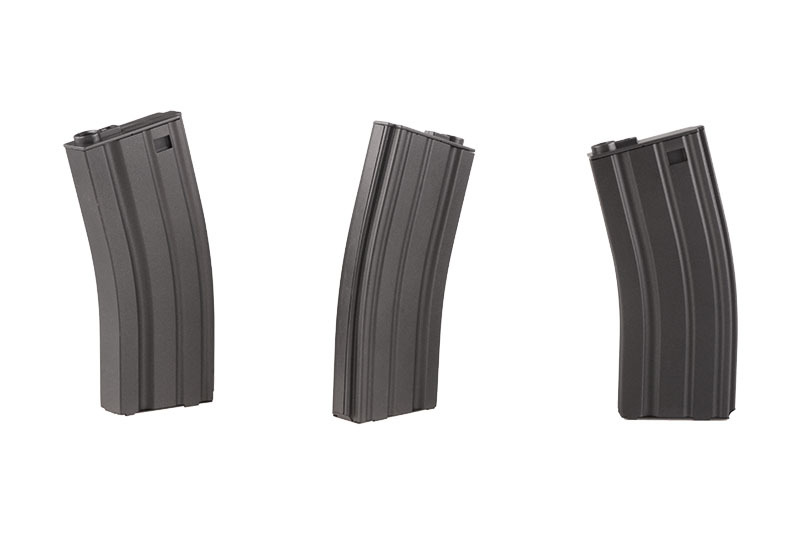 Set of 5 Mid-Cap 100 BB Magazines for M4/M16 - Grey