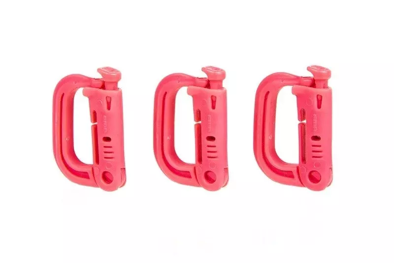 Zestaw 3 klamer typu Grmlock - różowy