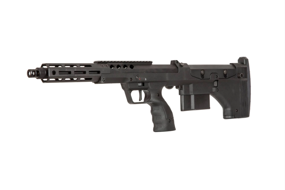 Replika odstřelovací pušky Desert Tech SRS-A2/M2 Covert 16" (pro praváky) - černá