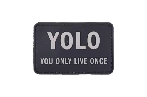 Nášivka 3D - YOLO - černá