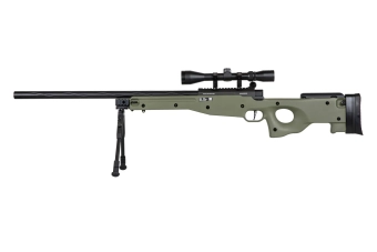 Réplica del sniper Specna Arms SA-S11 EDGE™ con visor y bípode Oliva