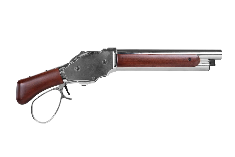Replika brokovnice Golden Eagle M1887 Compact Wild Lever Silver