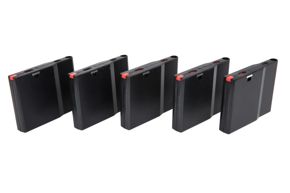 Juego de 5 cargadores de polímero para réplicas SRS Silred dotback Negro