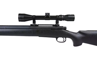 SW-04J Army Sniper Rifle Replica with scope and bipod (Upgraded) - black
