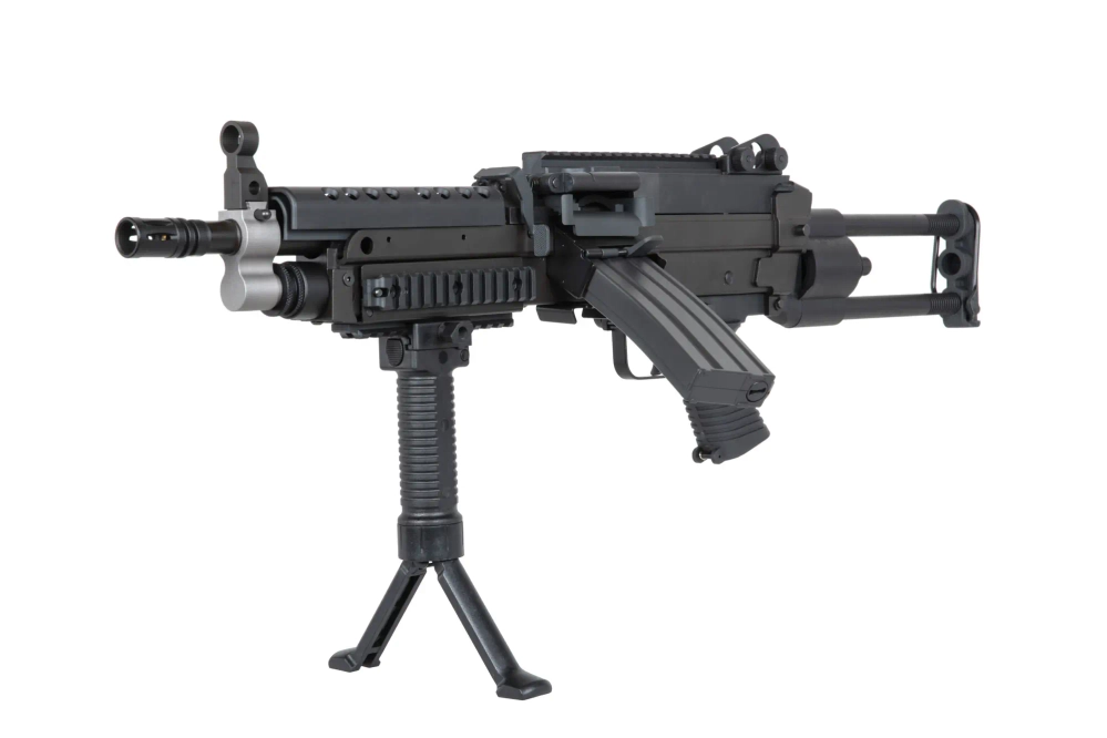 Fusil mitrailleur ASG A&K M249 Para Noir