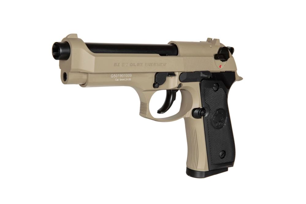 Pistola de airsoft BLE-BM9 - Bronceado