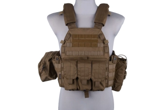 Gilet tactique 94K type Plate carrier M4 - brun coyote