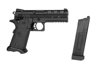 TARTARUS MK I 4.3" Green Gas Pistol Replica - Black