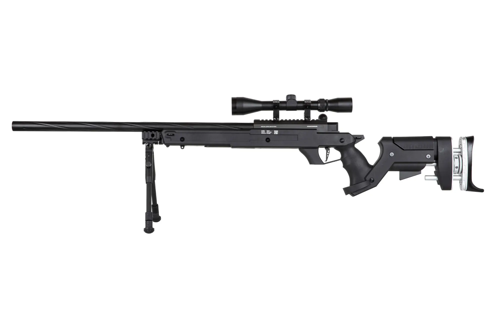 Réplique de sniper SA-S13 EDGE™ avec lunette et bipied - noir