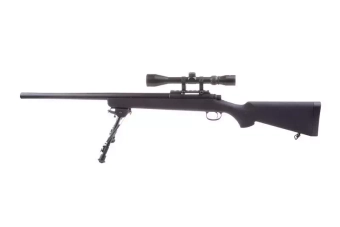 Réplique de fusil de précision SW-10 avec lunette et bipied (Upgraded) - noir  