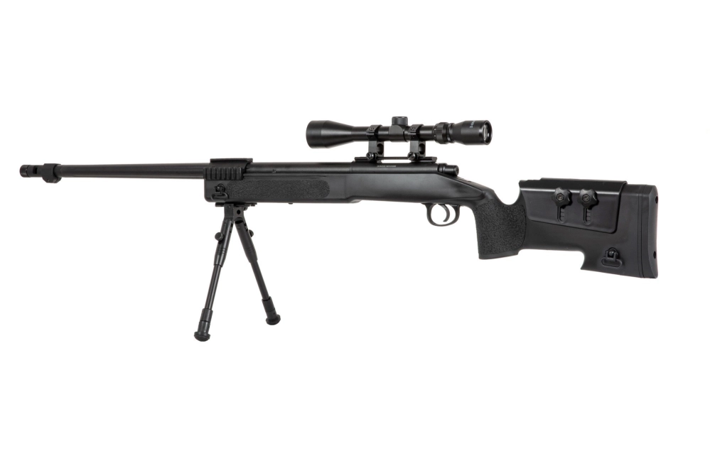 Fusil airsoft fusil de sniper MB16D - avec lunette et bipode