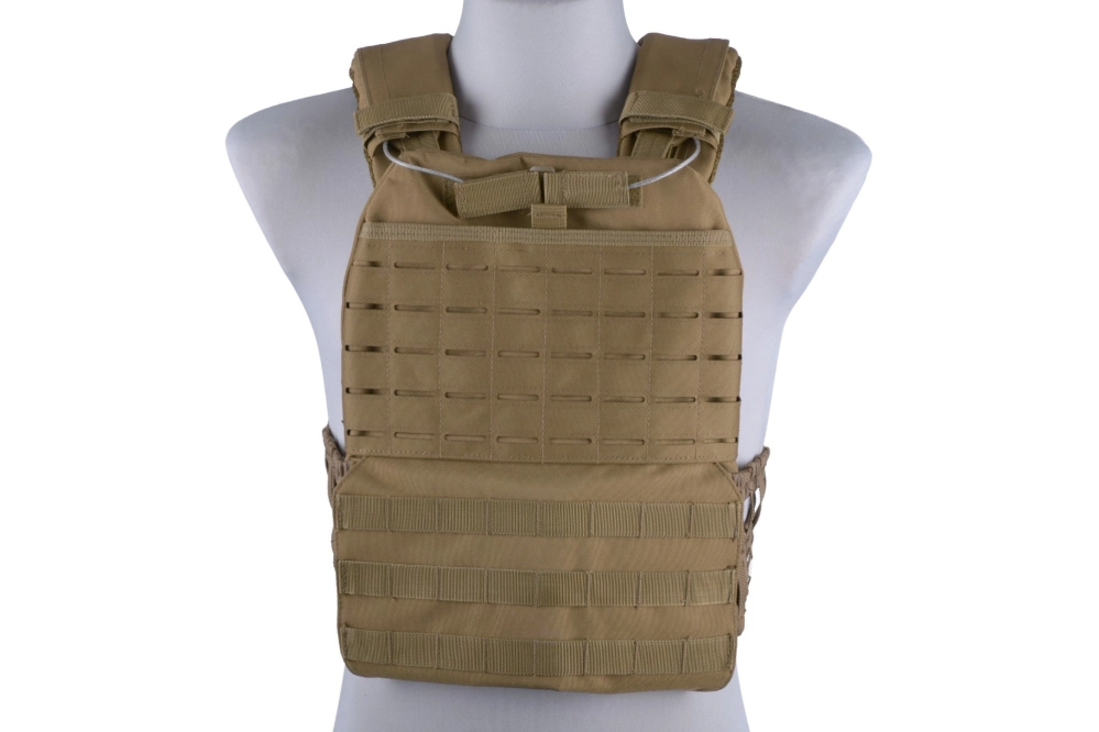 Molle/laser-cut plate carrier vest - tan