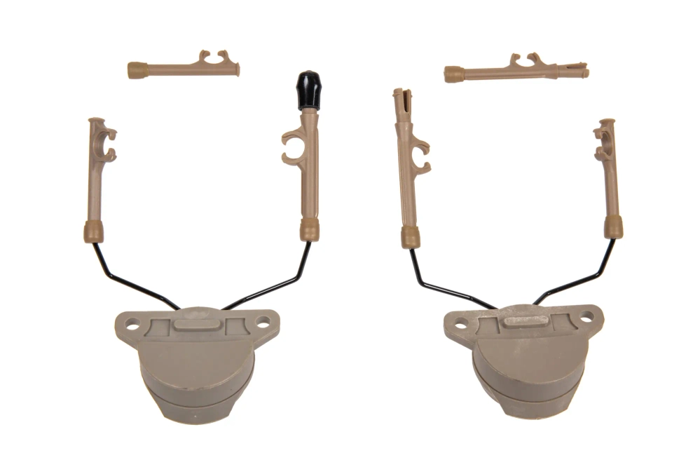 Adaptador de auriculares Comtac para raíles Team Wendy (Tipo 2) - Tierra oscura