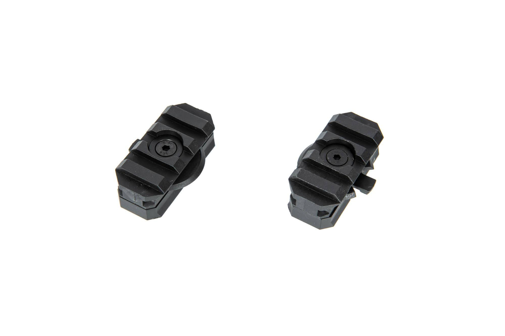 Set of 2 rotatable RIS rails for helmet - black