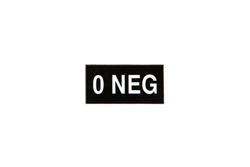 Nášivka - Krevní skupina - 0 NEG
