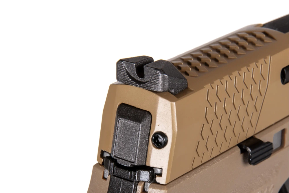 WE F18 Compact Groen Gas Pistool replica TAN