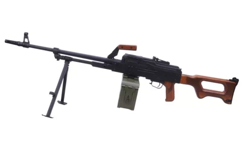 Réplica de subfusil AK-PKM con elementos de madera (OUTLET)