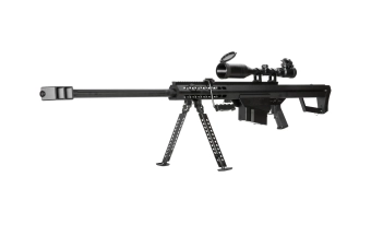 Replika karabinu wyborowego Barret® M82 z Lunetą i dwójnogiem - czarna