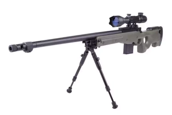 Réplique de fusil de précision 4402D (avec bipied et lunette) - Olive 