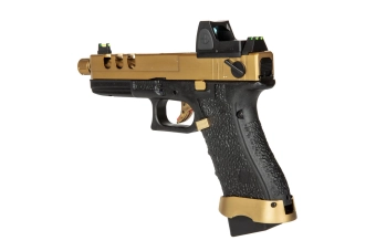 EU18 Pistol Replica with BDS Red Dot - Vented Gold