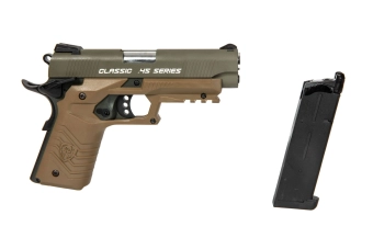 Airsoft pistole HG-172 - olivová / hnědá