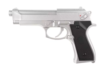 CM126 Stříbrná replika pistole (bez baterie)