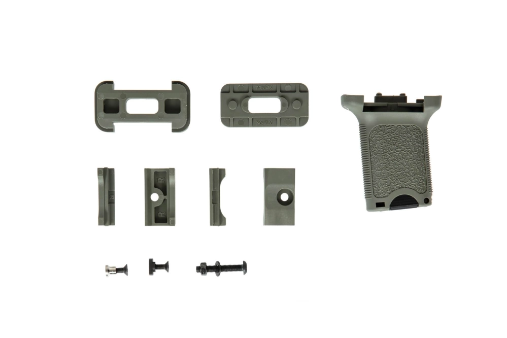 Vertical grip avant pour rail RIS / KeyMod / M-LOK - gris