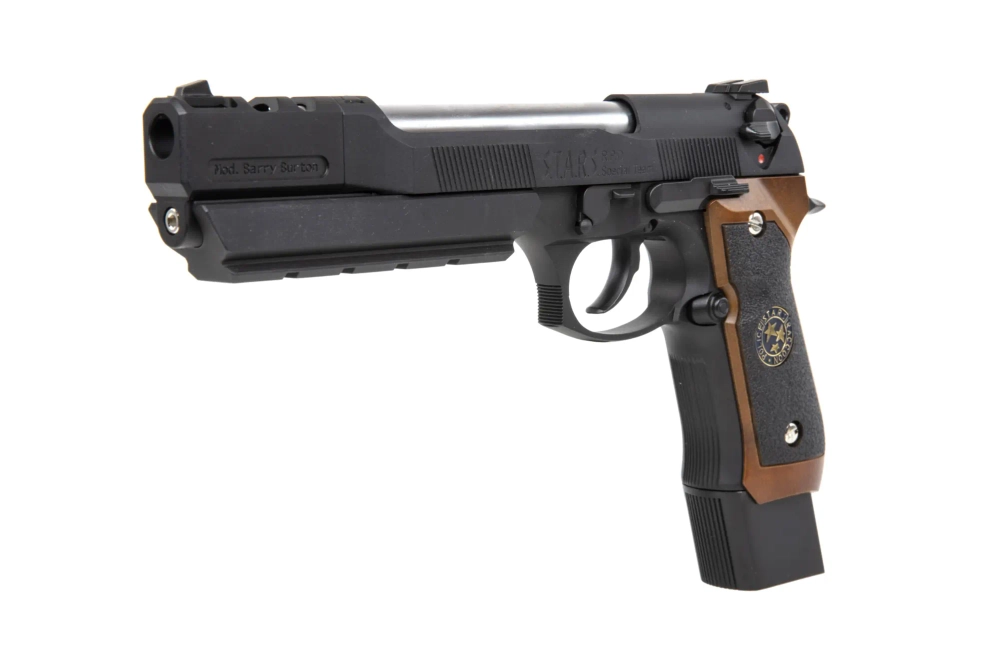 WE GP331 BIOHAZARD Pistolet airsoft - Mod. B. Poignée Burton Brown (Simple seulement)