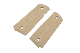 Caras gripu pistolaowego para los modelos Colt1911, empuñadura tamaño oficial - color canela