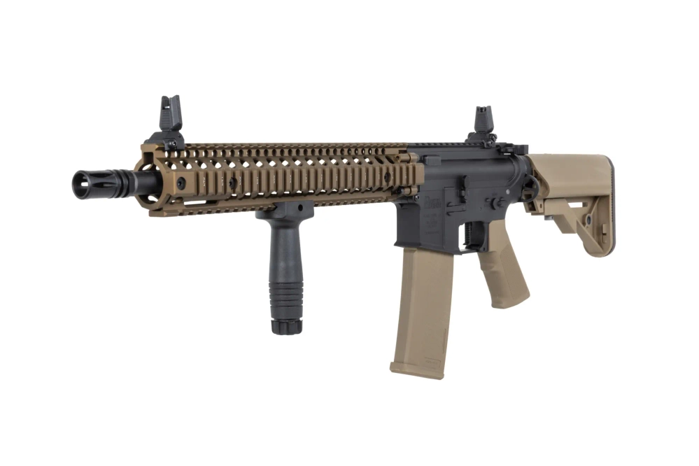Karabinek ASG Specna Arms Daniel Defense® MK18 SA-P26 Prime™ Aster II ETU z silnikiem bezszczotkowym Single Fire Only Chaos Bronze