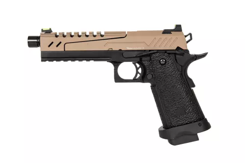 Pistola de airsoft Hi-capa 5.1 Split Slide - bronceado / negro
