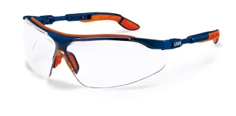 Lunettes I-vo - transparentes, montures bleu-orange