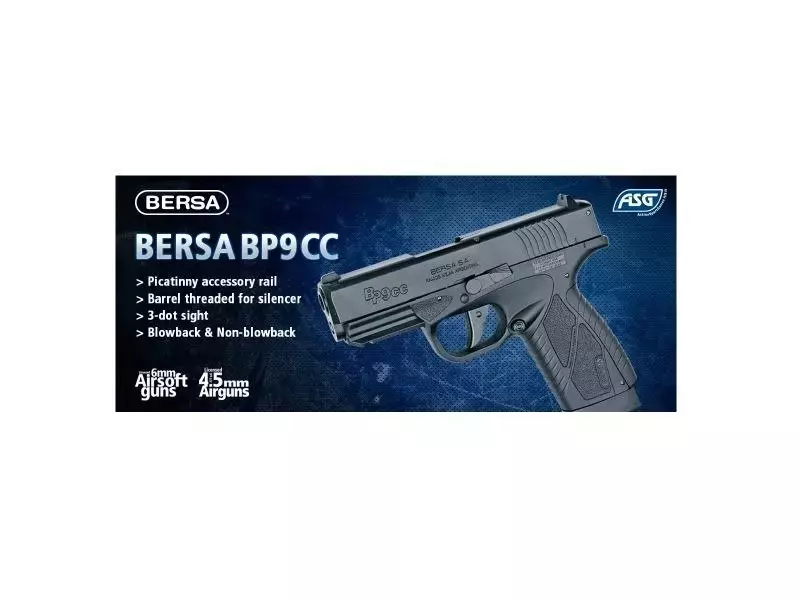 Replika pistolet Bersa BP9CC GBB