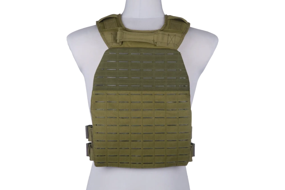Gilet plate carrier découpé au laser - vert olive