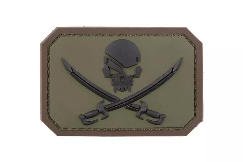 Pirate Skull PVC Patch - Forest