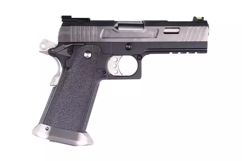 Pistola de airsoft Hi-capun Allosaurus de 4,3 fuerzas - plata
