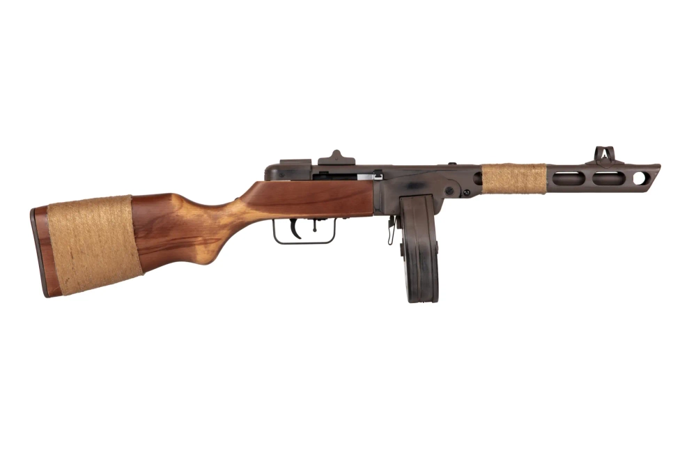 Replika samopalemuu PPSH - pravé dřevo - Corpo Wars (Bezejmenný)