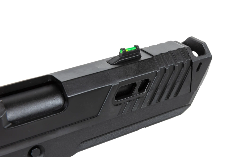 Pistola airsoft SRC Dark Viper DUAL POWER con cargador de gas red dotde Negro