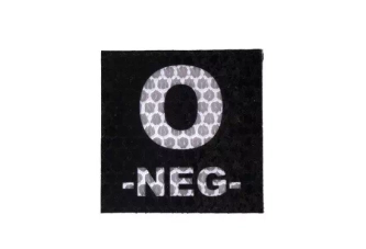 IR patch – O NEG BLOOD TYPE