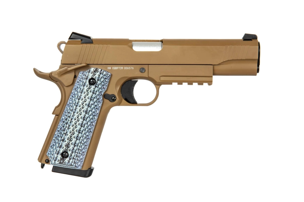 Pistola de airsoft Double Bell CQBP 739 CO2 Tan