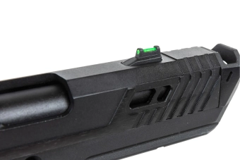 Pistola airsoft SRC Dark Viper DUAL POWER con cargador de CO2 Negra