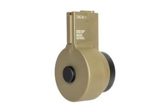 Chargeur balles Drum 2150 style AR pour répliques M4/M16 - Dark Earth