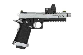 Pistola de airsoft Hi-capa 5.1 Split Slide - Negro/Cromo (con red dotBDS)