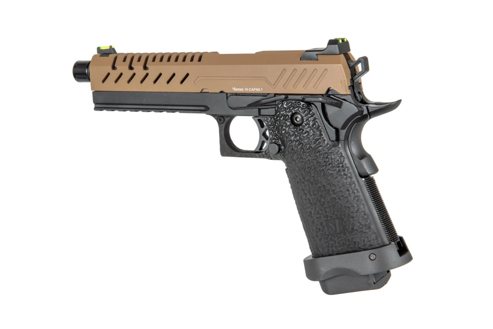 Airsoft pistole Vorsk hi-capa 5.1 - tan/black